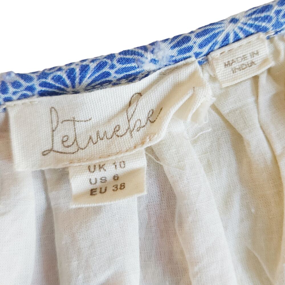 ANTHROPOLOGIE Let Me Be ruffle tiered patchwork boho tank top summery blouse 6 - Picture 3 of 7